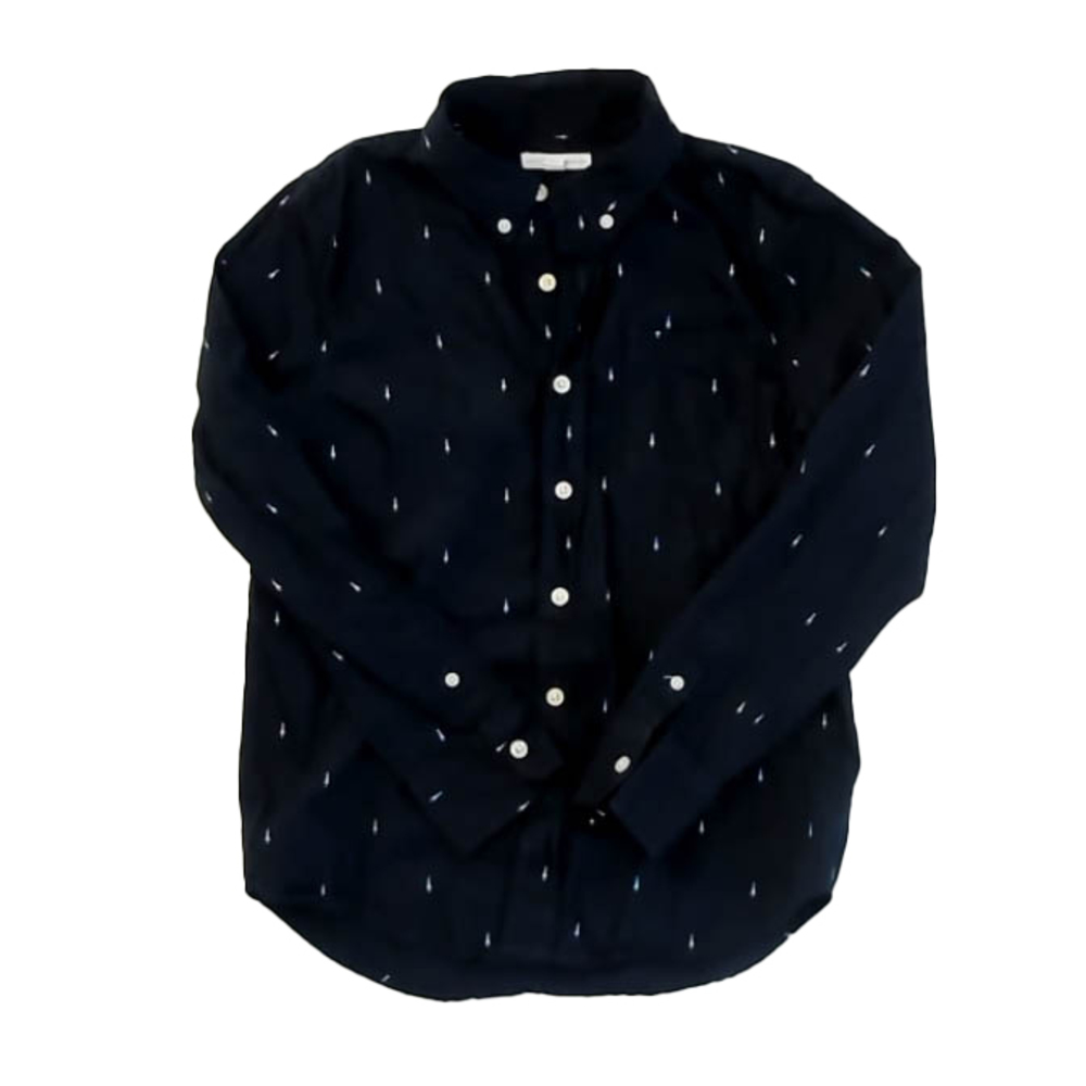 Rockets of Awesome Boys Navy Button Down Long Sleeve size: 10-12 Years